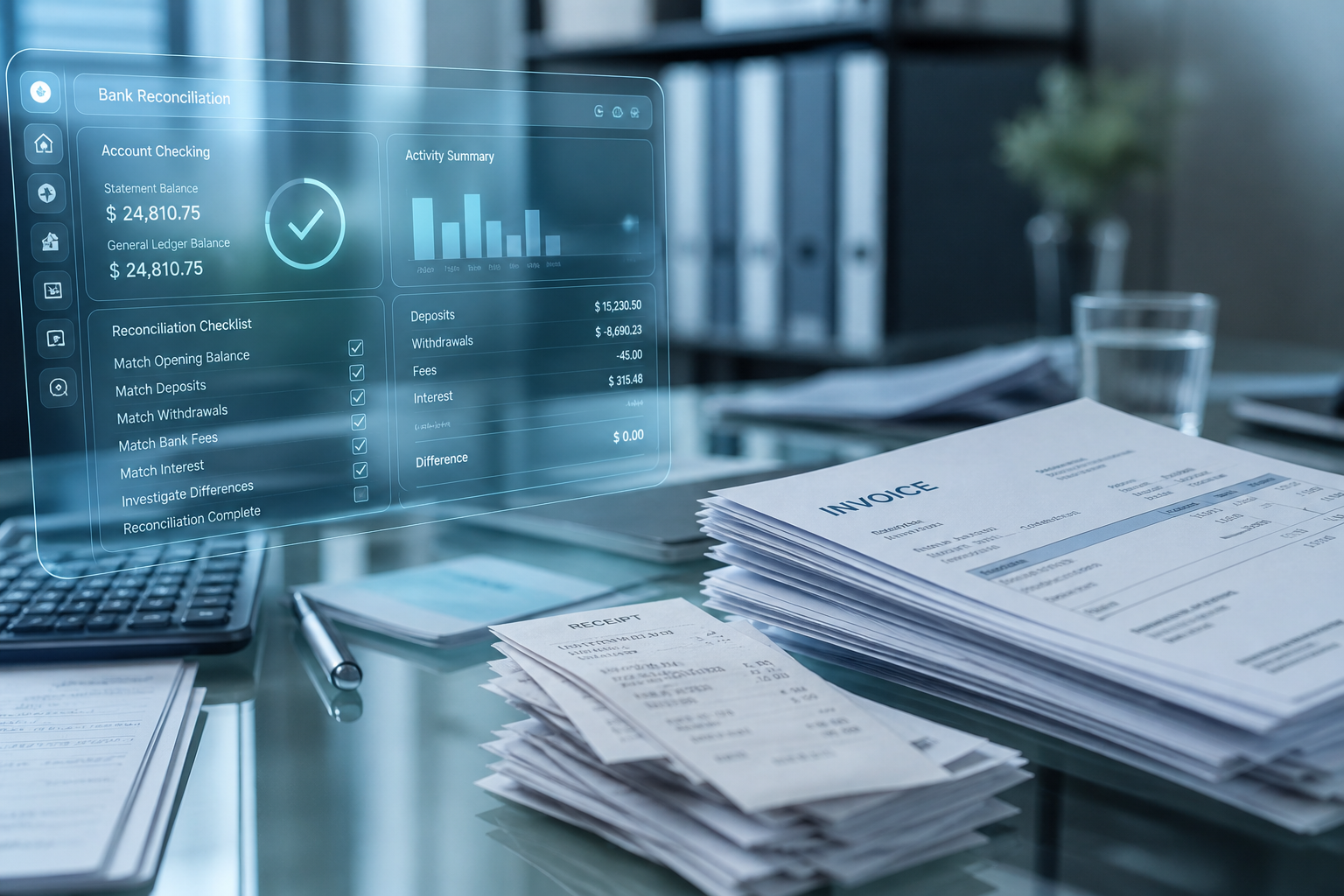 invoices and reconciliation work