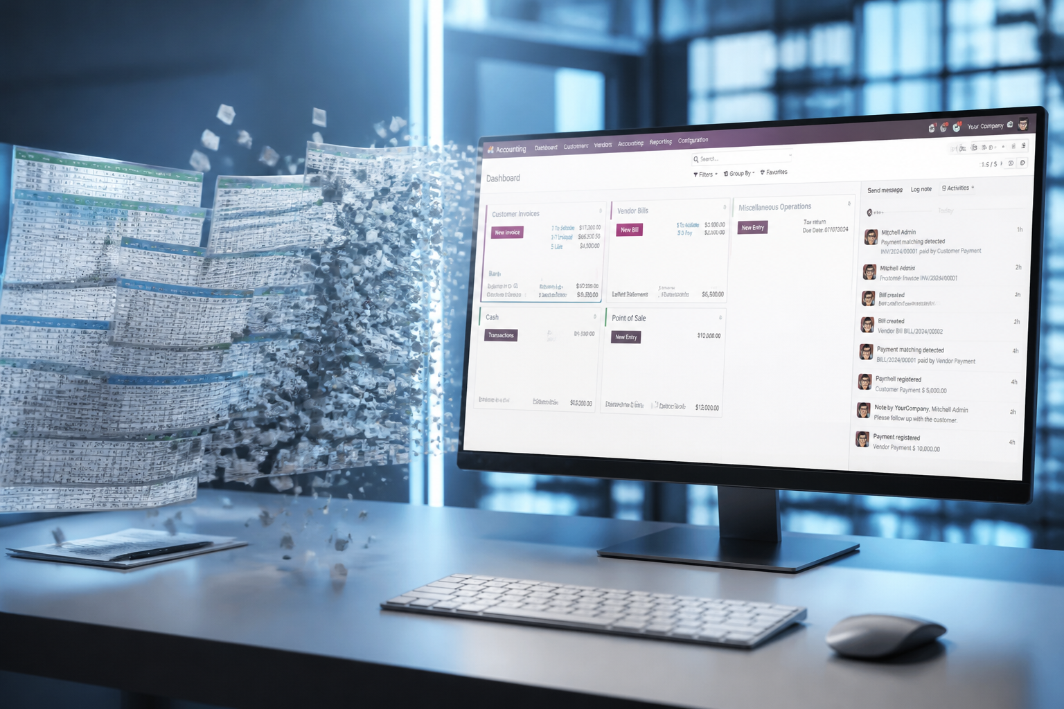 spreadsheets moving into Odoo