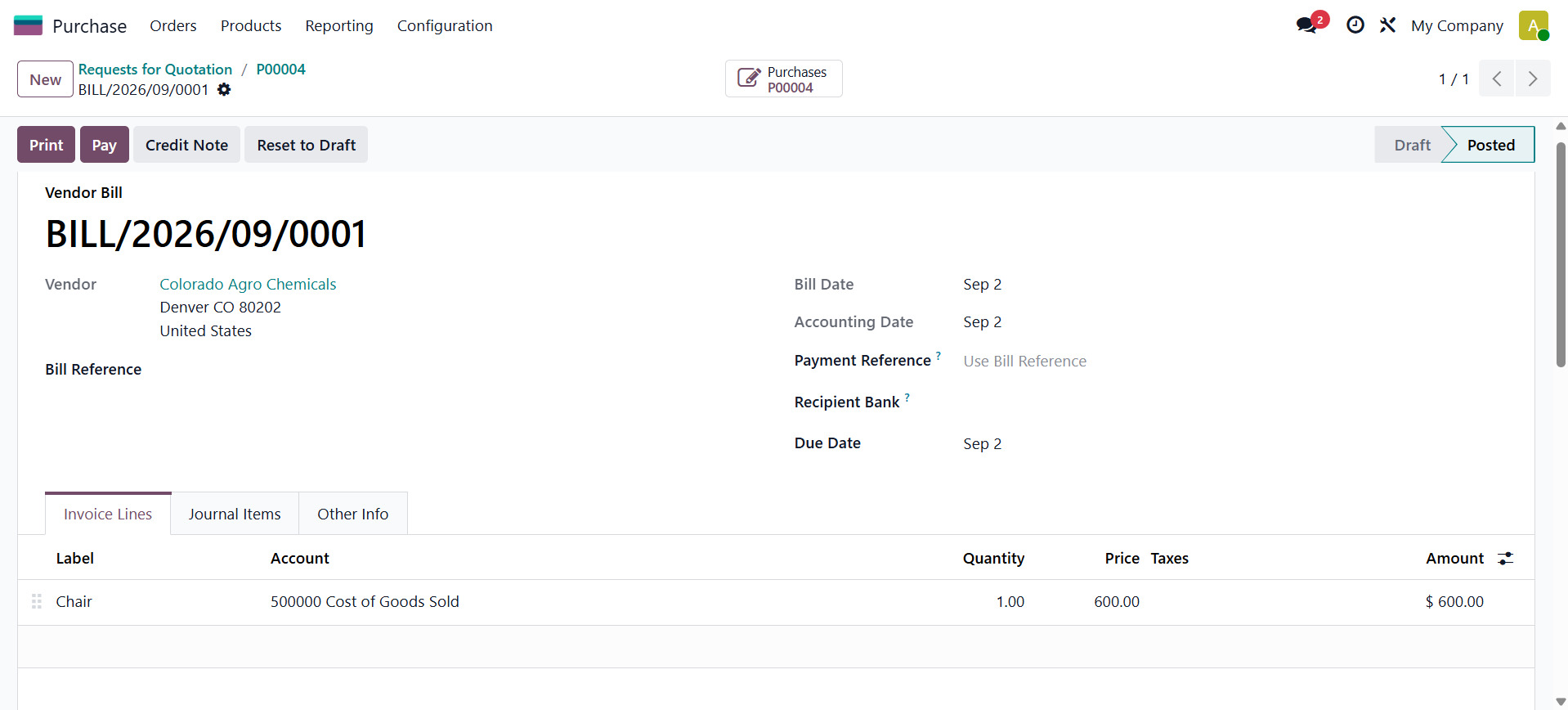 Purchases Module