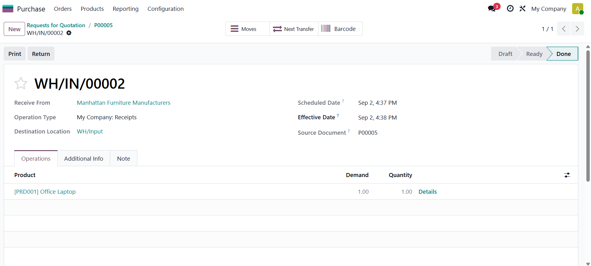 Purchases Module